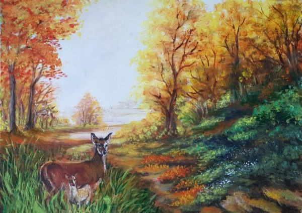 Beöthy Élő Hajnalka - Őzek az erdőszélen